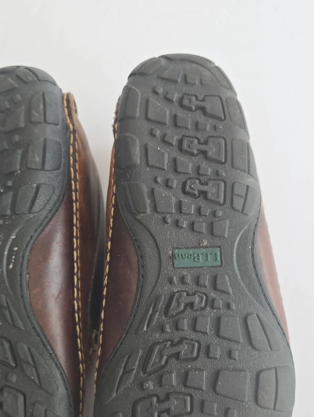 L.L. Bean Men's Allagash Bison Leather Driving Loafers  Mocs Two Tone Size 10